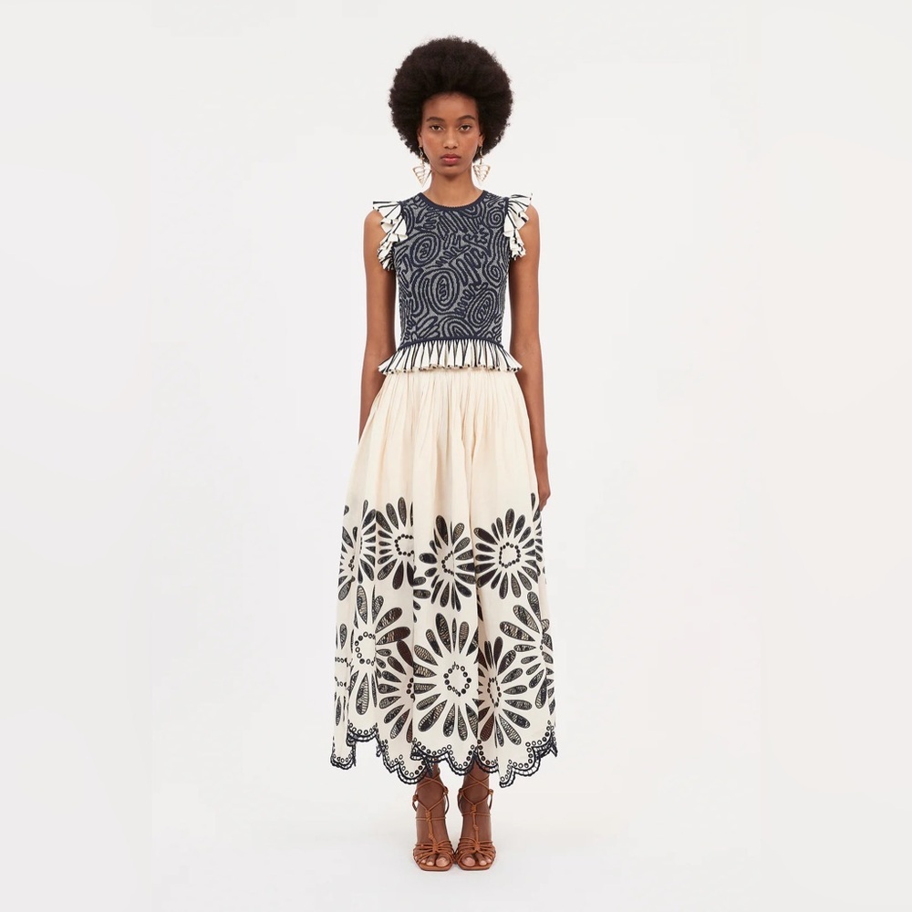 Ulla Johnson Annisa Linen Maxi Skirt 2 4 6 NWT